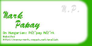 mark papay business card